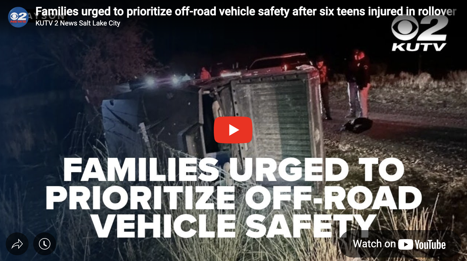 Families urged to prioritize off-road vehicle safety after six teens injured in rollover
