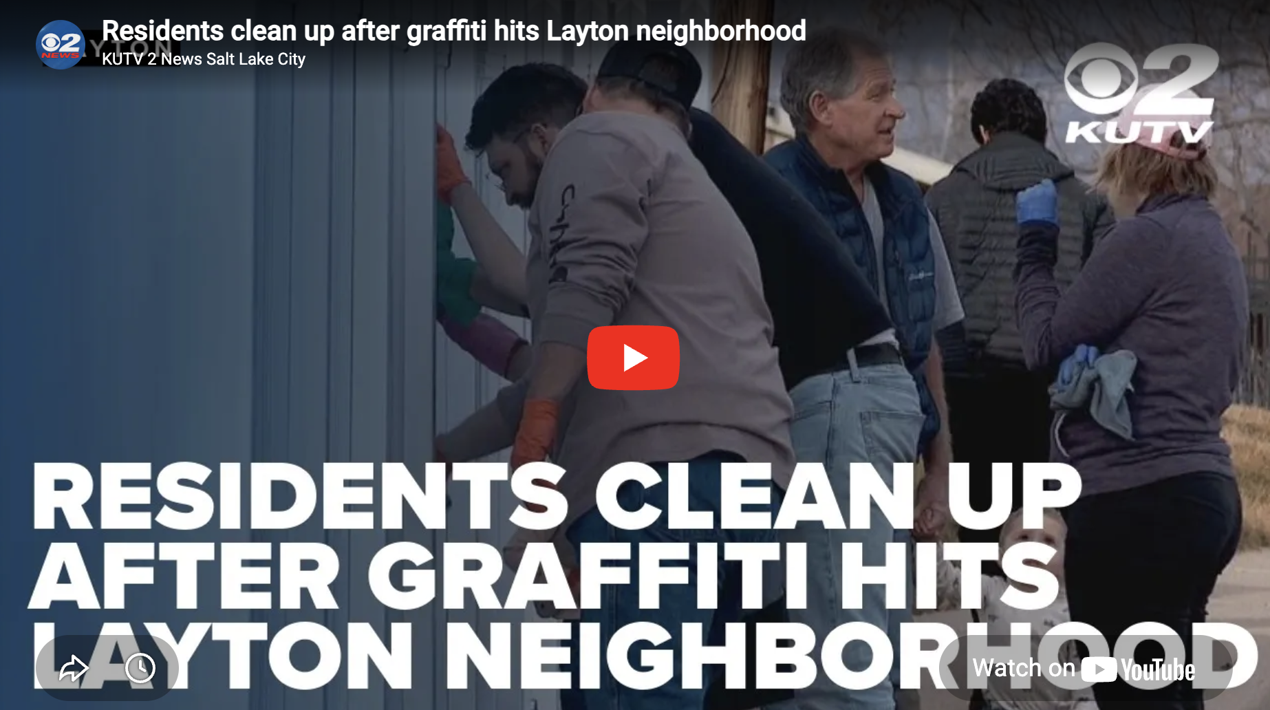 Residents clean up after graffiti hits Layton neighborhood
