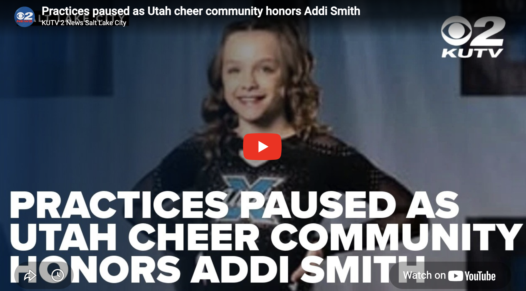 Practices paused as Utah cheer community honors Addi Smith