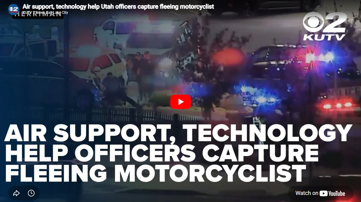 Air support, technology help Utah officers capture fleeing motorcyclist